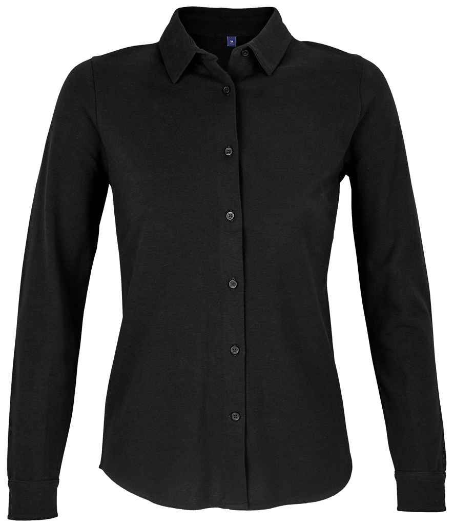 NEOBLU Ladies Basile Organic Cotton Long Sleeve Pique Shirt