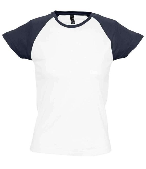 SOL'S Ladies Milky Contrast Baseball T-Shirt