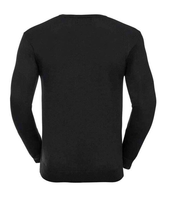 Russell Collection Cotton Acrylic V Neck Sweater