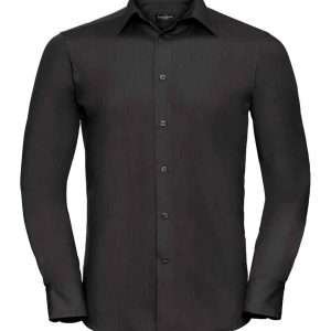 Russell Collection Long Sleeve Tailored Poplin Shirt