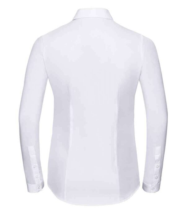 Russell Collection Ladies Long Sleeve Herringbone Shirt