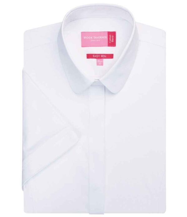 Brook Taverner Ladies Soave Short Sleeve Poplin Shirt