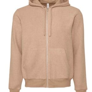 Canvas Unisex Sueded Full Zip Hoodie