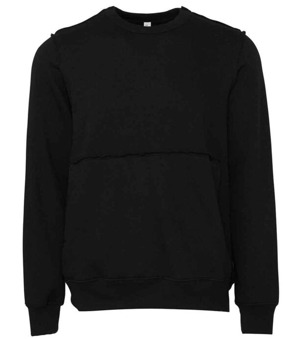 Canvas Unisex Raw Seam Crew Neck Pullover