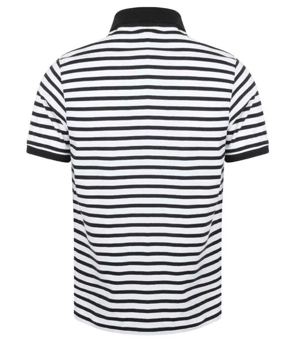 Front Row Striped Jersey Polo Shirt