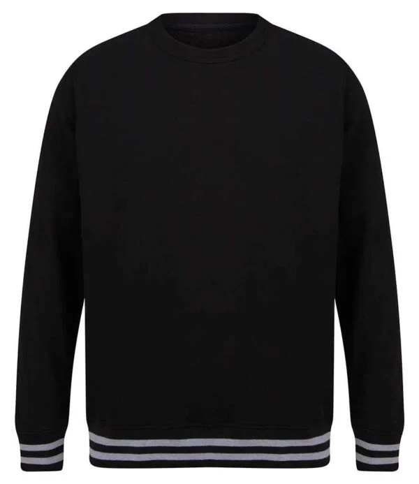 Front Row Unisex Striped Cuff Sweatshirt
