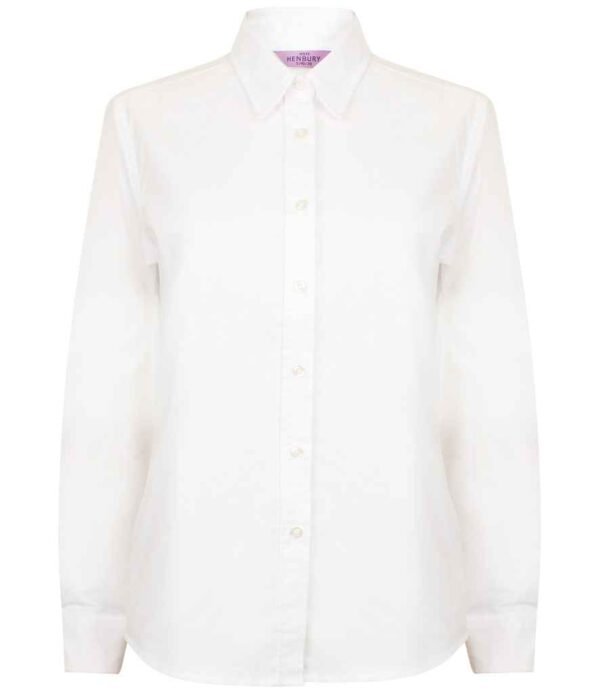 Henbury Ladies Long Sleeve Classic Oxford Shirt