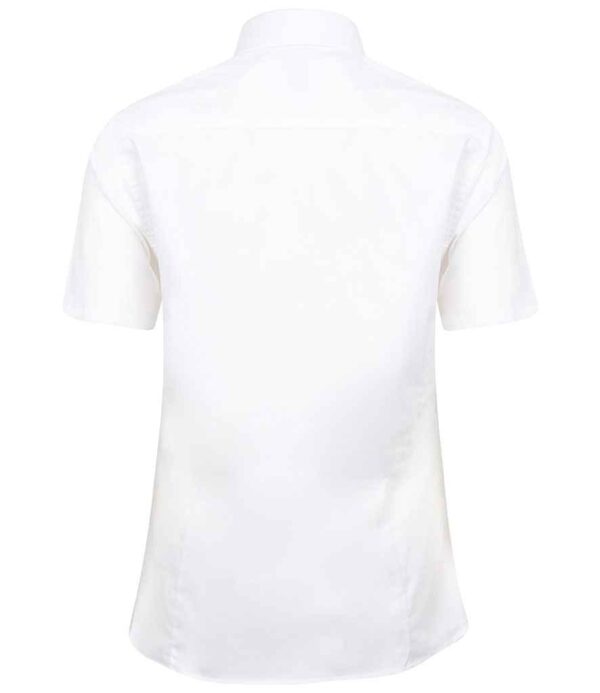 Henbury Ladies Short Sleeve Stretch Poplin Shirt