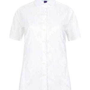 Henbury Ladies Short Sleeve Stretch Poplin Shirt