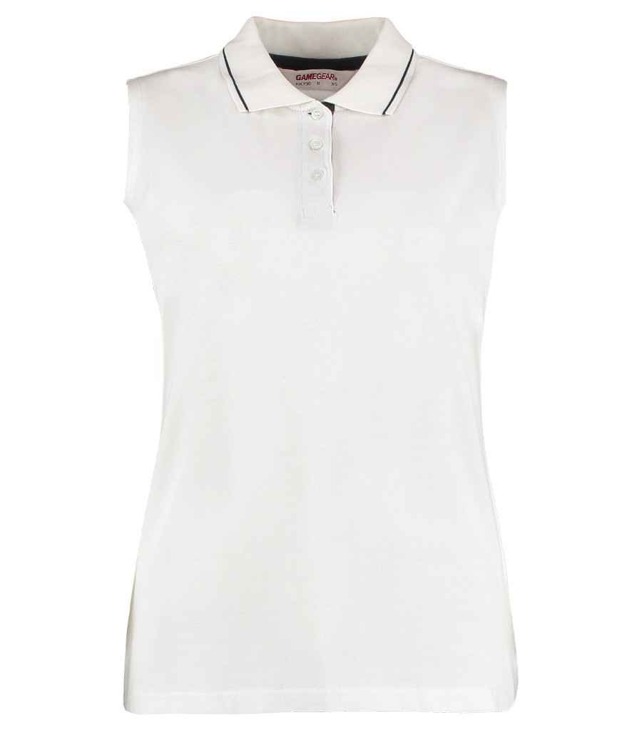 Kustom Kit Ladies Proactive Sleeveless Cotton Pique Polo Shirt