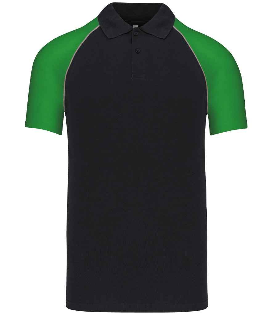 Kariban Baseball Cotton Pique Polo Shirt