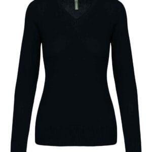 Kariban Ladies Cotton Acrylic V Neck Sweater