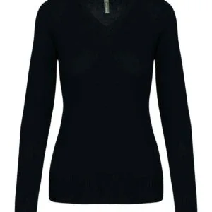 Kariban Ladies Cotton Acrylic V Neck Sweater