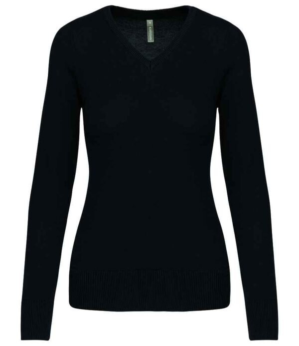 Kariban Ladies Cotton Acrylic V Neck Sweater