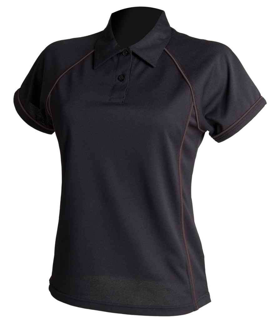 Finden and Hales Ladies Performance Piped Polo Shirt