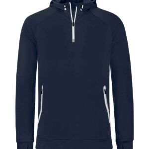 Proact Zip Neck Hooded Sweatshirt