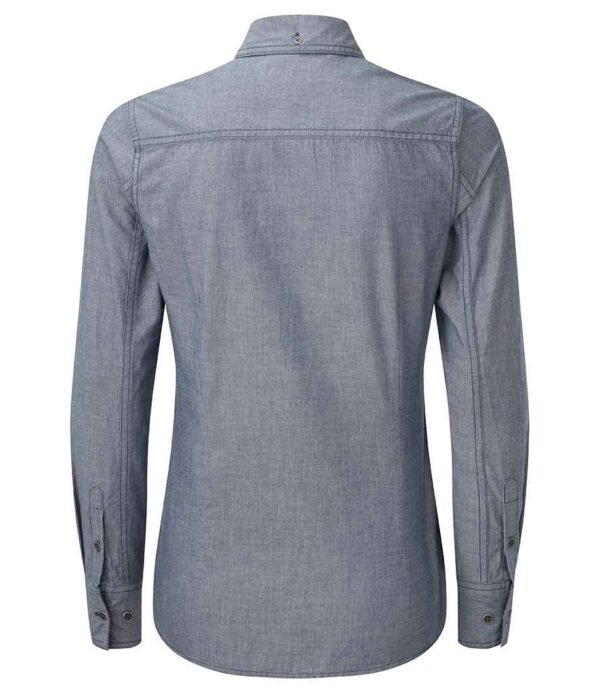 Premier Ladies Organic Fairtrade Long Sleeve Chambray Shirt