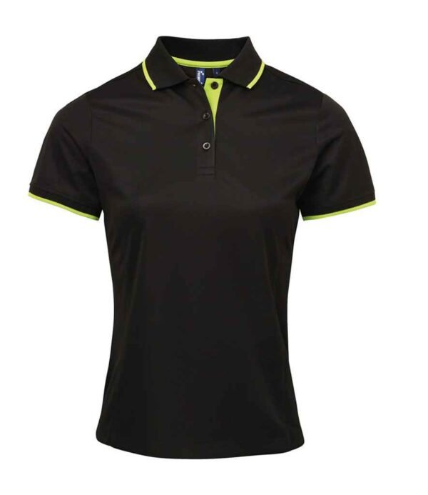 Premier Ladies Contrast Coolchecker? Pique Polo Shirt