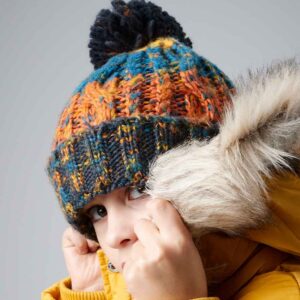 Beechfield Junior Corkscrew Pom Pom Beanie