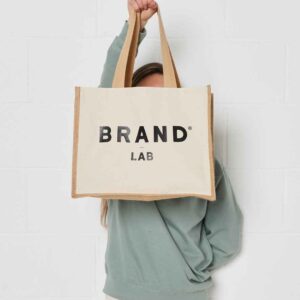 Brand Lab Jute and Canvas Shopper