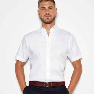 Kustom Kit Premium Short Sleeve Tailored Oxford Shirt