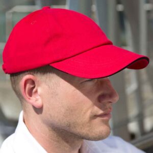 Result Low Profile Heavy Brushed Cotton Cap with Sandwich Peak