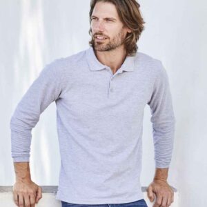 Fruit of the Loom Premium Long Sleeve Cotton Pique Polo Shirt