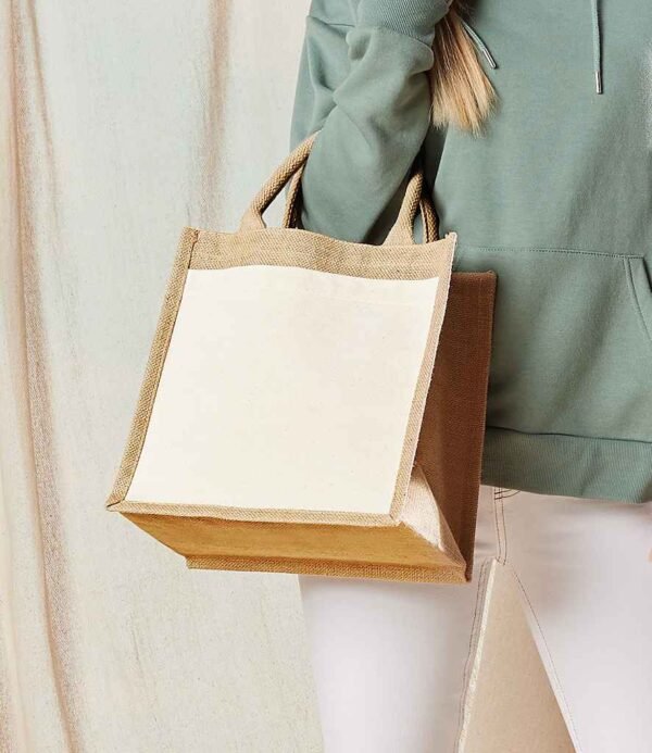 Westford Mill Pocket Jute Midi Tote Bag