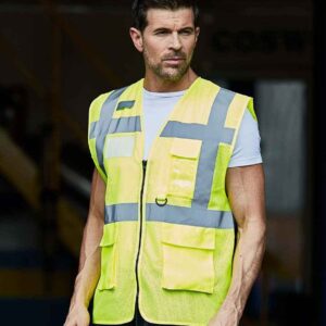 Yoko Hi-Vis Top Cool Open Mesh Executive Waistcoat