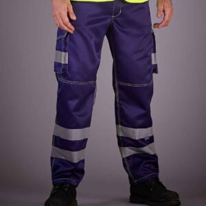 Yoko Hi-Vis Cargo Trousers with Knee Pad Pockets